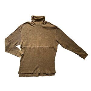 Vintage Robert Comstock Endurance Beige Turtleneck Pullover Sweater Size L